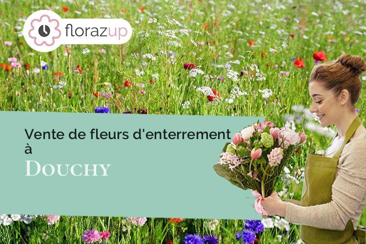 compositions florales pour des funérailles à Douchy (Loiret/45220)