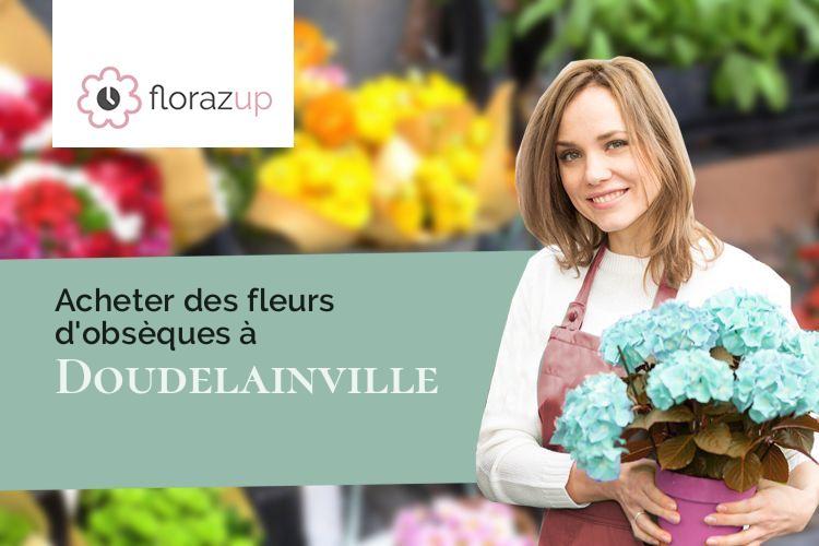 bouquets de fleurs pour des funérailles à Doudelainville (Somme/80140)