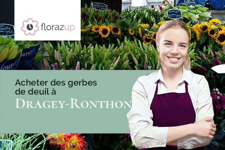 couronnes florales pour des funérailles à Dragey-Ronthon (Manche/50530)