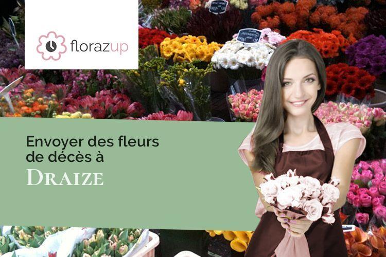 couronnes de fleurs pour un décès à Draize (Ardennes/08220)