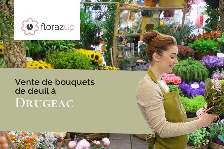 créations florales pour des funérailles à Drugeac (Cantal/15140)