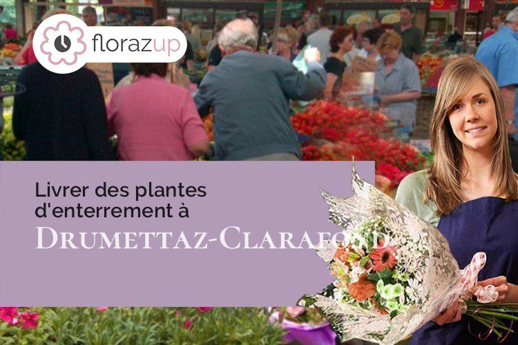 couronnes florales pour un deuil à Drumettaz-Clarafond (Savoie/73420)