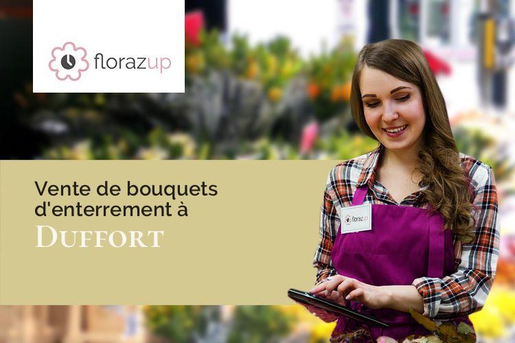 coeurs de fleurs pour des funérailles à Duffort (Gers/32170)