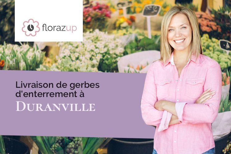 couronnes florales pour un enterrement à Duranville (Eure/27230)