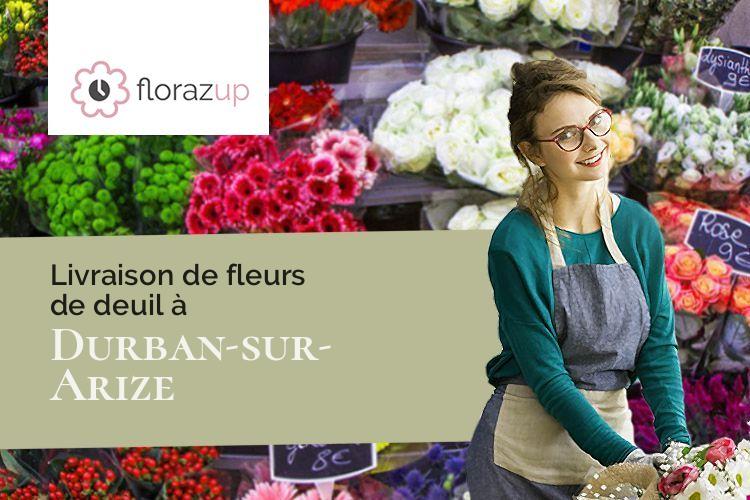 compositions de fleurs pour un enterrement à Durban-sur-Arize (Ariège/09240)