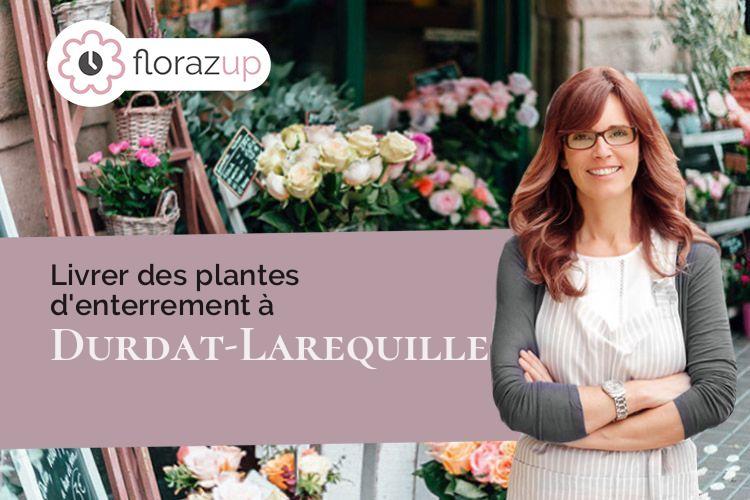 couronnes de fleurs pour des obsèques à Durdat-Larequille (Allier/03310)