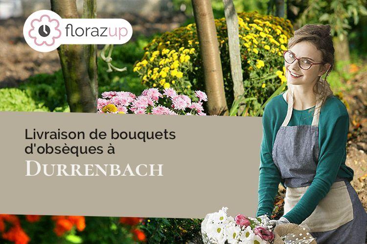 gerbes de fleurs pour un deuil à Durrenbach (Bas-Rhin/67360)