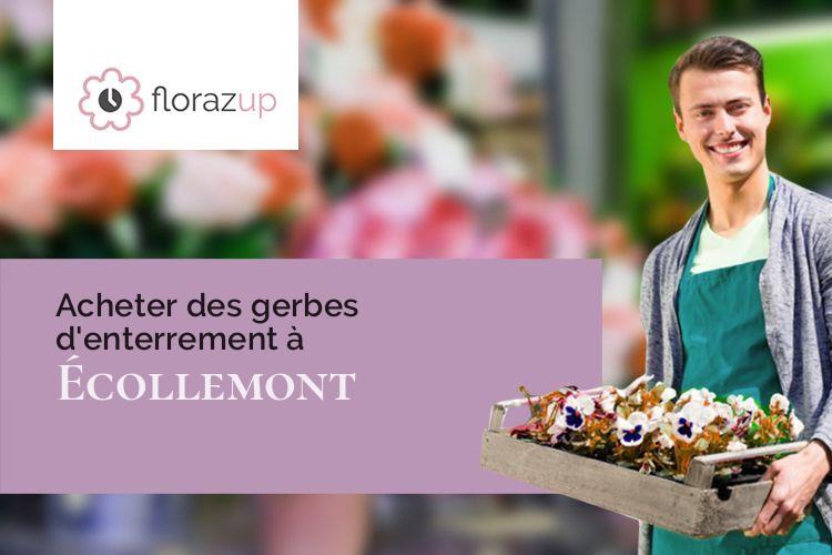 compositions de fleurs pour un enterrement à Écollemont (Marne/51290)