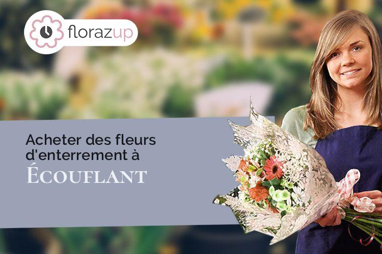 coeur de fleurs pour un enterrement à Écouflant (Maine-et-Loire/49000)