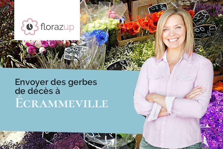 couronnes de fleurs pour une crémation à Écrammeville (Calvados/14710)