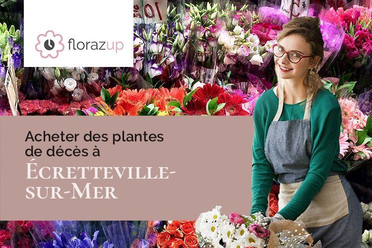 coeurs de fleurs pour des obsèques à Écretteville-sur-Mer (Seine-Maritime/76540)