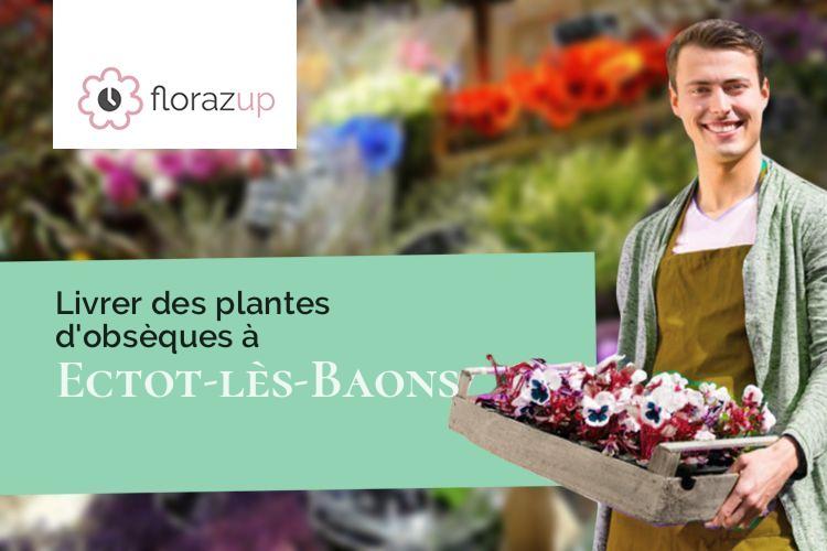 compositions de fleurs pour un enterrement à Ectot-lès-Baons (Seine-Maritime/76970)
