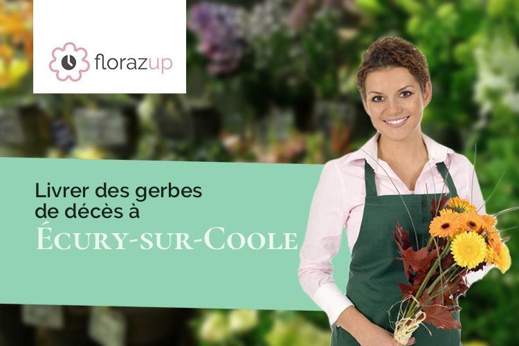 couronnes florales pour un enterrement à Écury-sur-Coole (Marne/51240)