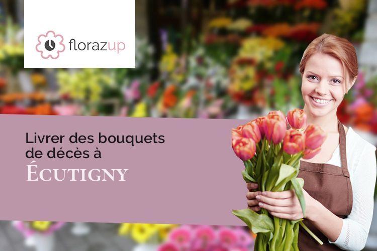 gerbes de fleurs pour un deuil à Écutigny (Côte-d'Or/21360)