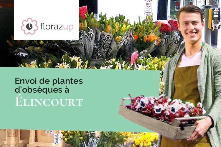 couronnes de fleurs pour des funérailles à Élincourt (Nord/59127)