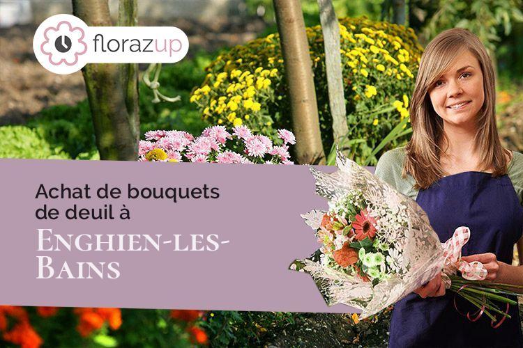 créations florales pour des funérailles à Enghien-les-Bains (Val-d'Oise/95880)