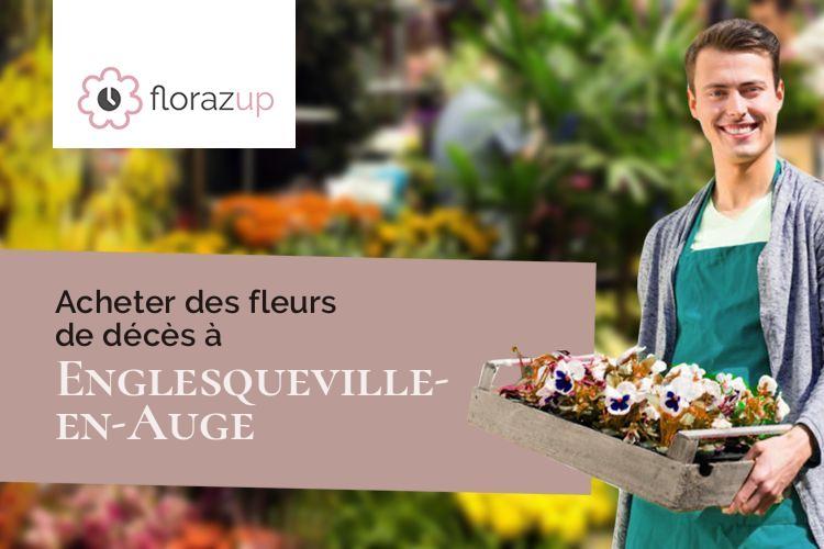 compositions de fleurs pour un deuil à Englesqueville-en-Auge (Calvados/14800)