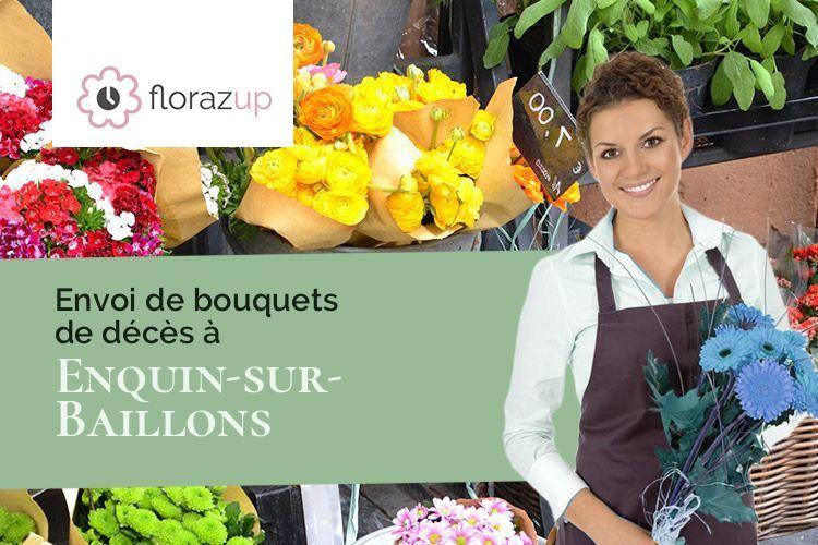 bouquets de fleurs pour des funérailles à Enquin-sur-Baillons (Pas-de-Calais/62650)