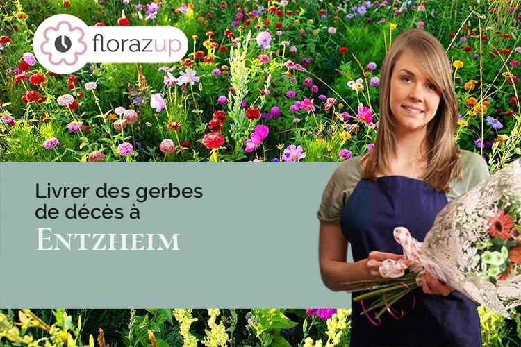 couronnes florales pour un décès à Entzheim (Bas-Rhin/67960)