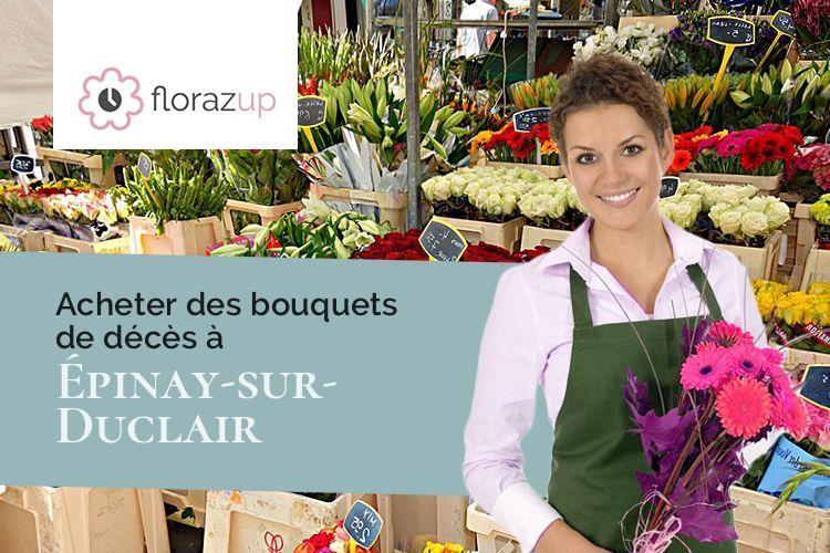 coeurs de fleurs pour un enterrement à Épinay-sur-Duclair (Seine-Maritime/76480)