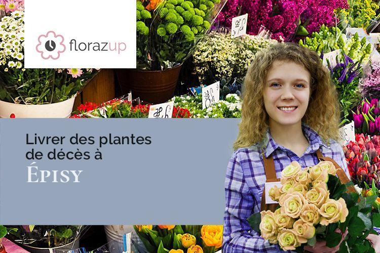 couronnes de fleurs pour un enterrement à Épisy (Seine-et-Marne/77250)