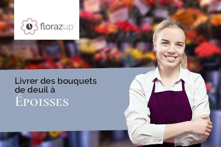 compositions de fleurs pour un enterrement à Époisses (Côte-d'Or/21460)