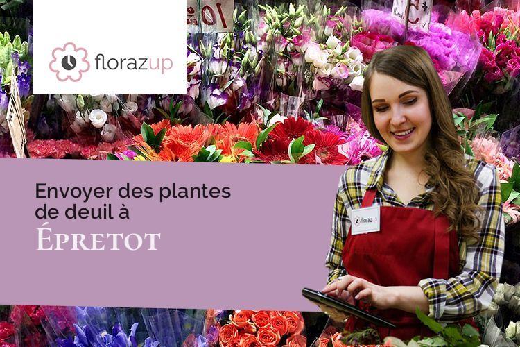 compositions florales pour des funérailles à Épretot (Seine-Maritime/76430)