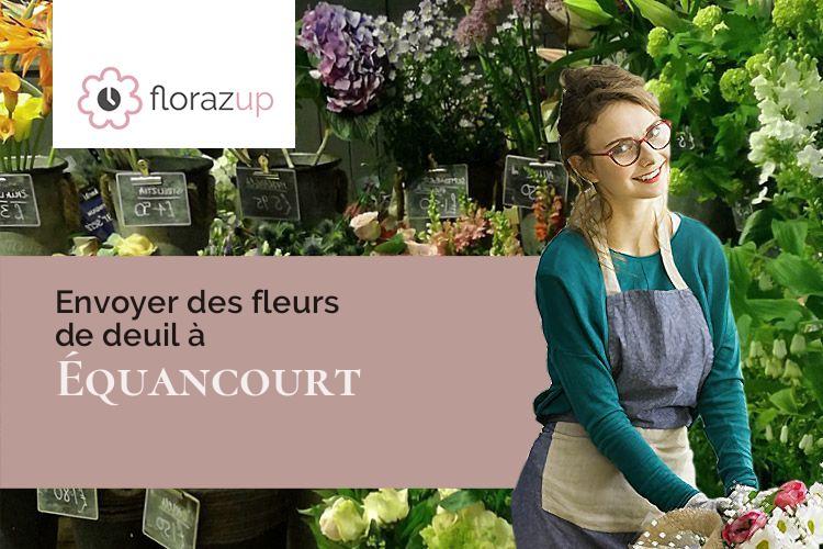 compositions florales pour des obsèques à Équancourt (Somme/80360)