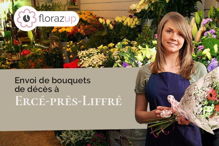 couronnes de fleurs pour un enterrement à Ercé-près-Liffré (Ille-et-Vilaine/35340)