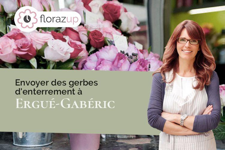 couronnes florales pour des funérailles à Ergué-Gabéric (Finistère/29500)