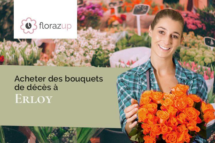 compositions florales pour des funérailles à Erloy (Aisne/02260)