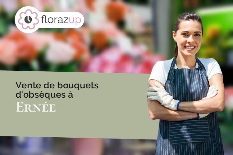 croix de fleurs pour un enterrement à Ernée (Mayenne/53500)