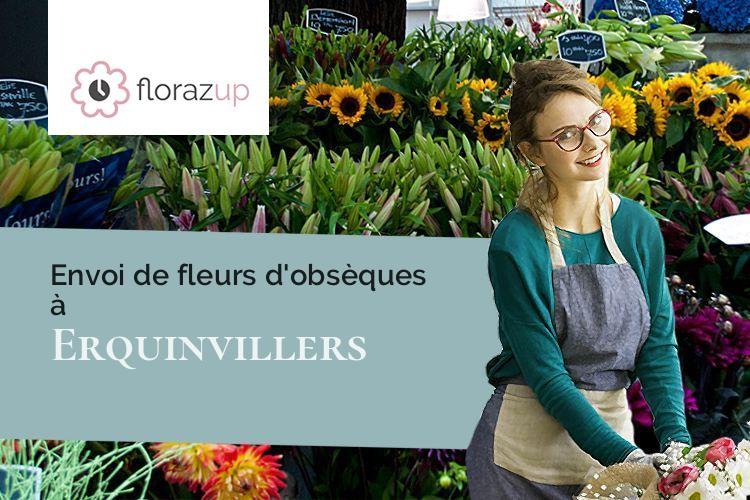 créations florales pour un enterrement à Erquinvillers (Oise/60130)