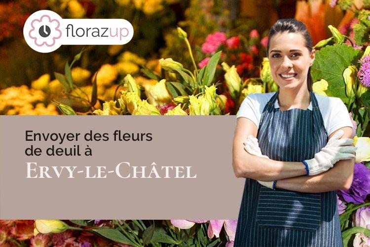 fleurs deuil pour des funérailles à Ervy-le-Châtel (Aube/10130)