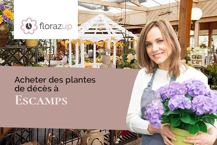 coeurs de fleurs pour un décès à Escamps (Lot/46230)