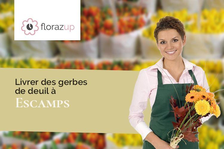 créations florales pour un décès à Escamps (Yonne/89240)