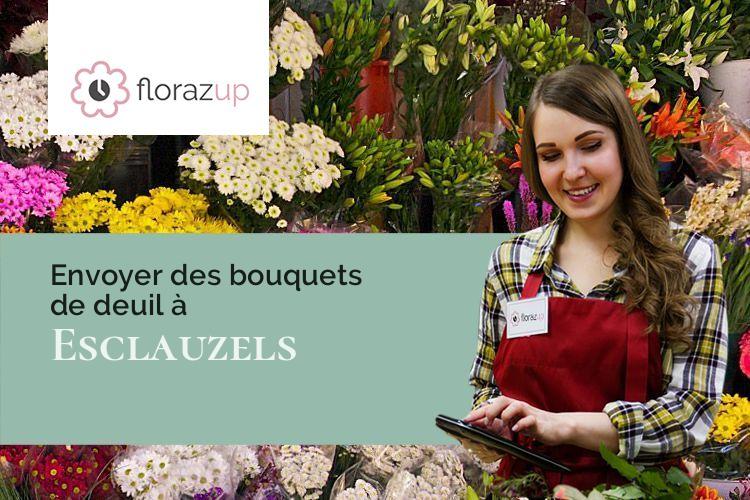 compositions florales pour un deuil à Esclauzels (Lot/46090)