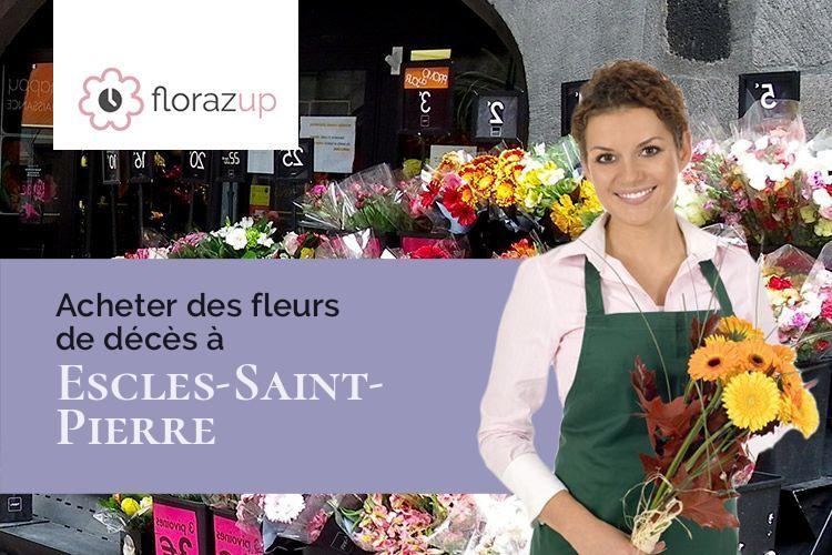 compositions de fleurs pour un enterrement à Escles-Saint-Pierre (Oise/60220)