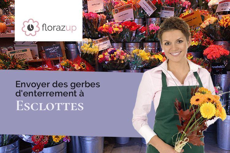couronnes de fleurs pour des funérailles à Esclottes (Lot-et-Garonne/47120)