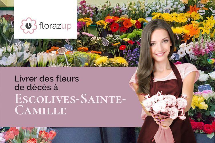 gerbes de fleurs pour des funérailles à Escolives-Sainte-Camille (Yonne/89290)