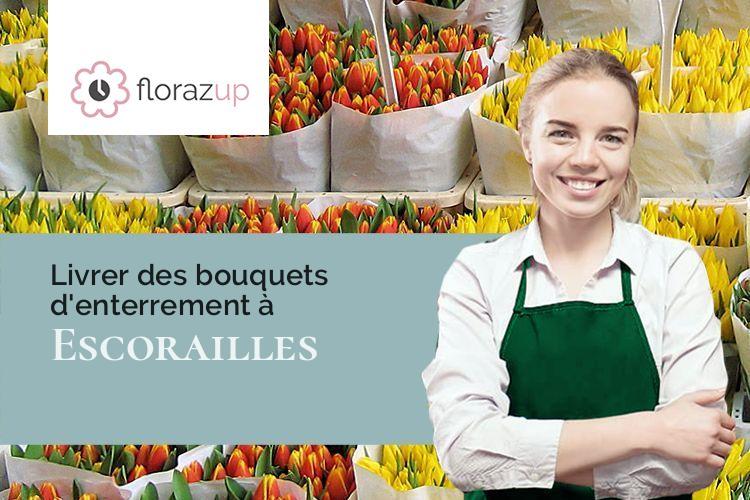 gerbes de fleurs pour un enterrement à Escorailles (Cantal/15700)