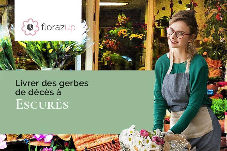 gerbes de fleurs pour un deuil à Escurès (Pyrénées-Atlantiques/64350)