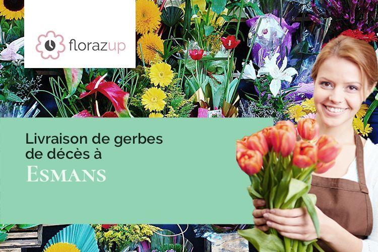 créations de fleurs pour un deuil à Esmans (Seine-et-Marne/77940)