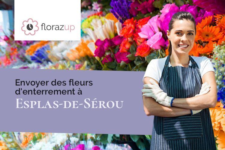 couronnes de fleurs pour un deuil à Esplas-de-Sérou (Ariège/09420)