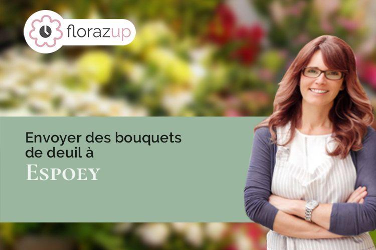 coeur de fleurs pour des funérailles à Espoey (Pyrénées-Atlantiques/64420)