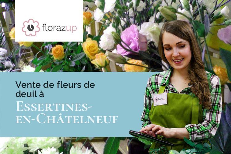 gerbes de fleurs pour un deuil à Essertines-en-Châtelneuf (Loire/42600)