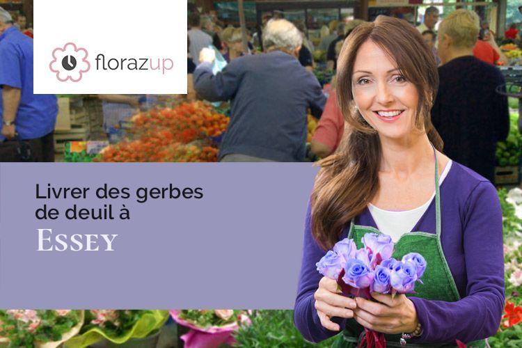 croix de fleurs pour un deuil à Essey (Côte-d'Or/21320)