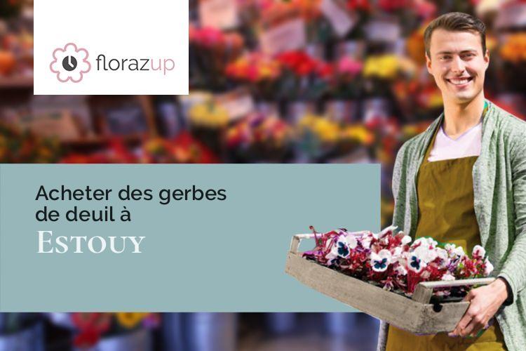couronnes de fleurs pour un enterrement à Estouy (Loiret/45300)