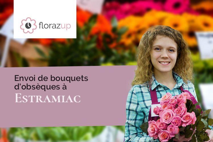 croix de fleurs pour une crémation à Estramiac (Gers/32380)
