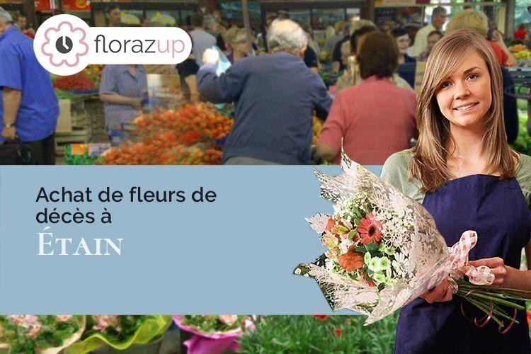 couronnes florales pour des funérailles à Étain (Meuse/55400)
